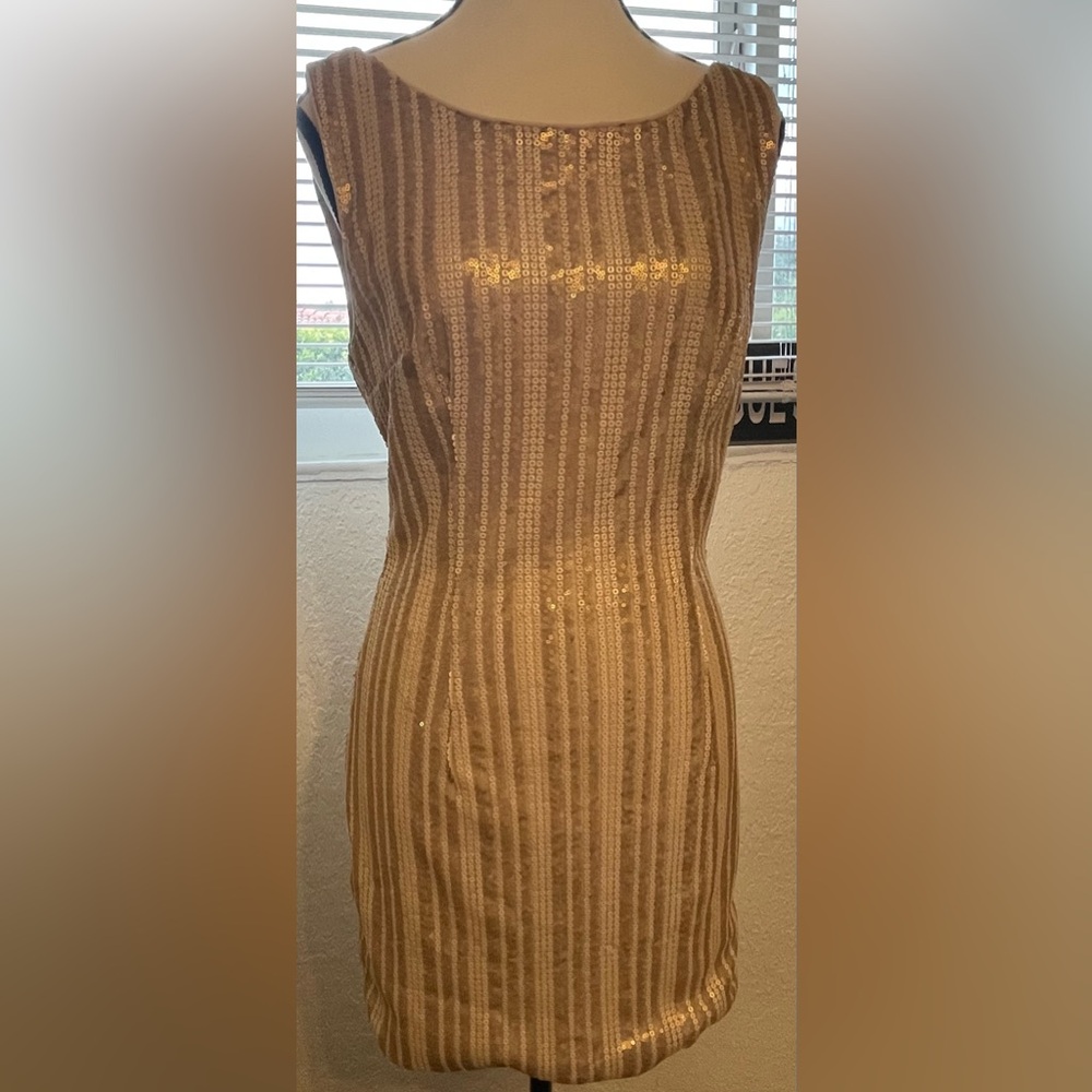 Gold Sleeveless Backless Bodycon Cocktail Dress size M